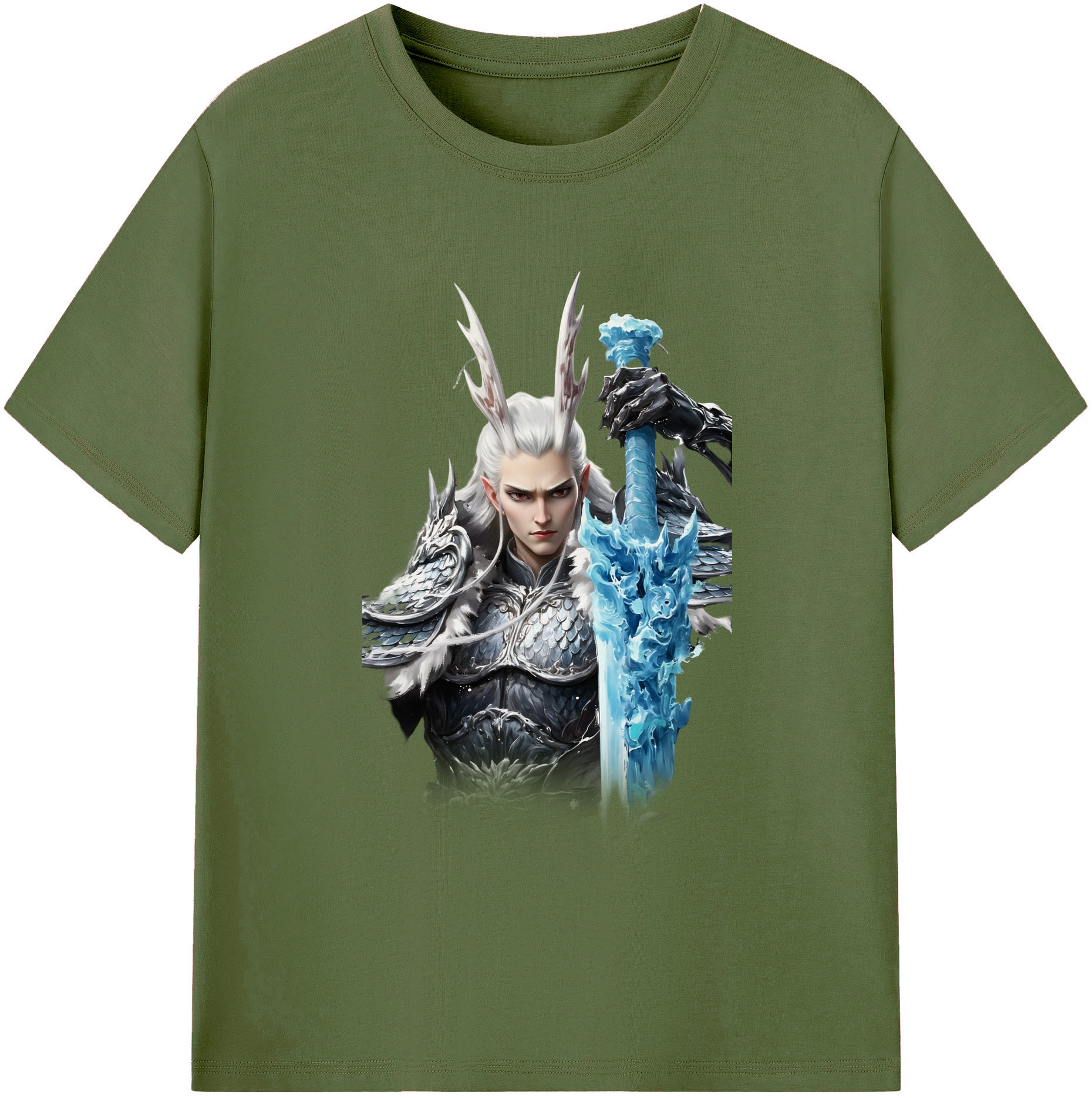 （画像用） Ne Zha 2 ナタ 魔童の大暴れ 綿100％半袖Tシャツ（フロントプリント）